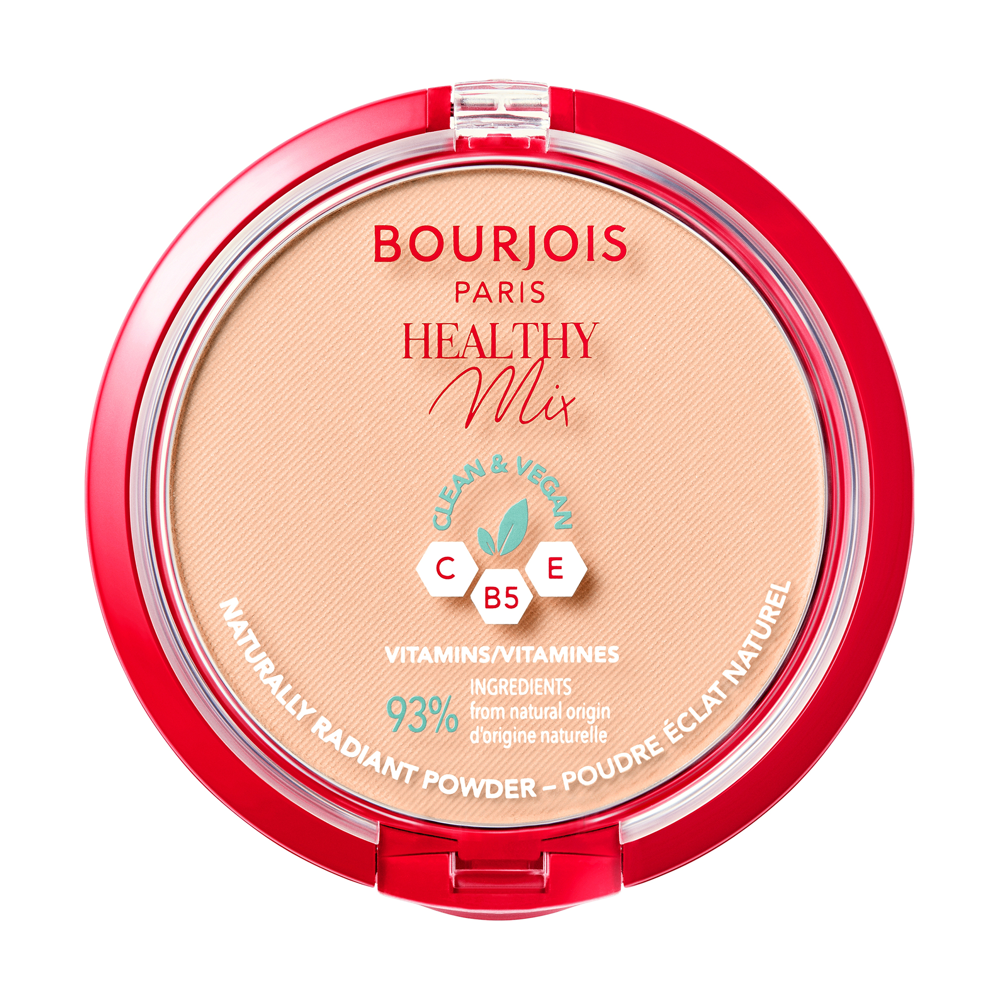 Компактна пудра для обличчя Bourjois Poudre Compacte Healthy Mix Clean, 02 Vanilla, 10 г